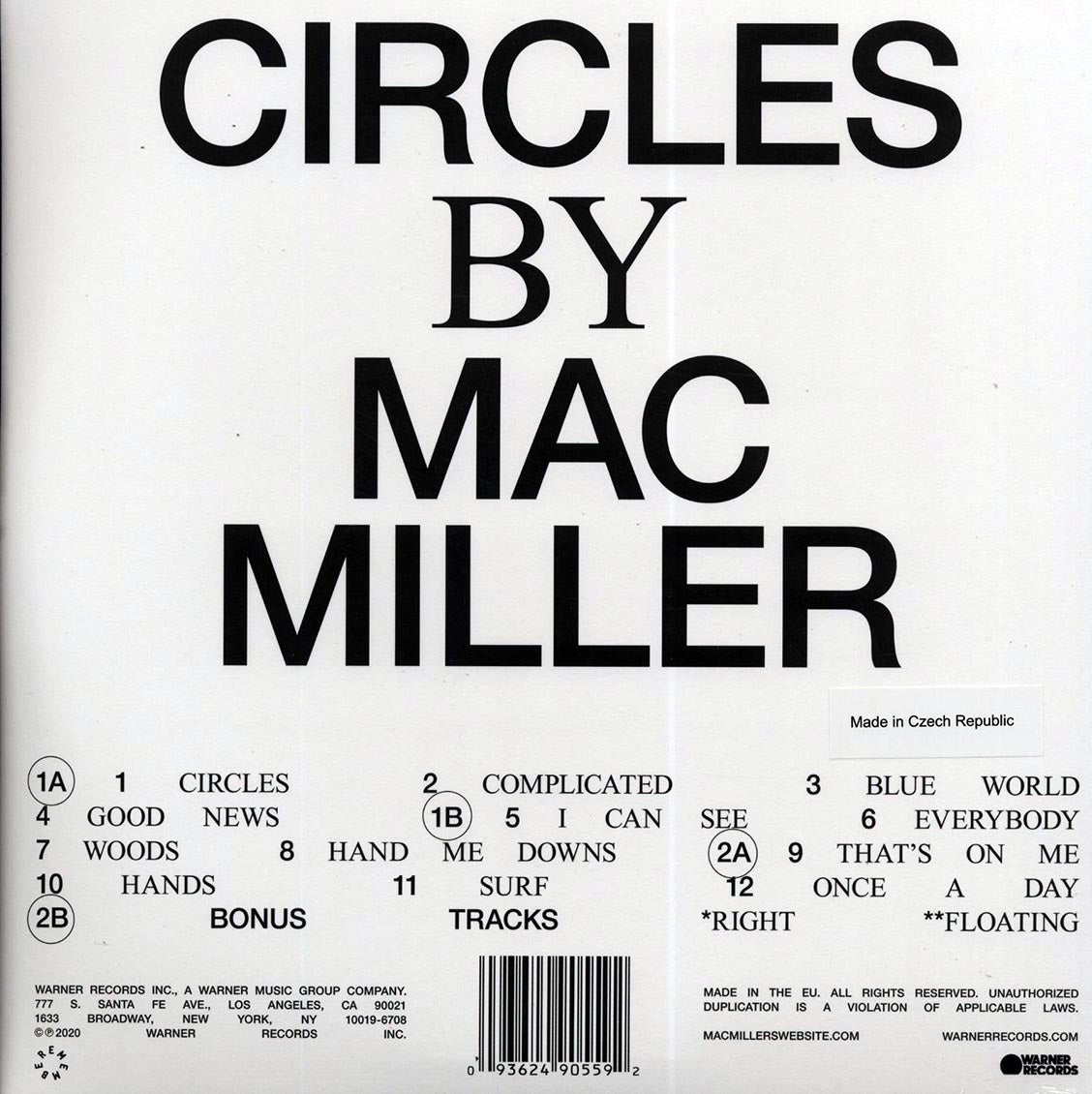 Mac Miller-Circles (NEW) (CLEAR)