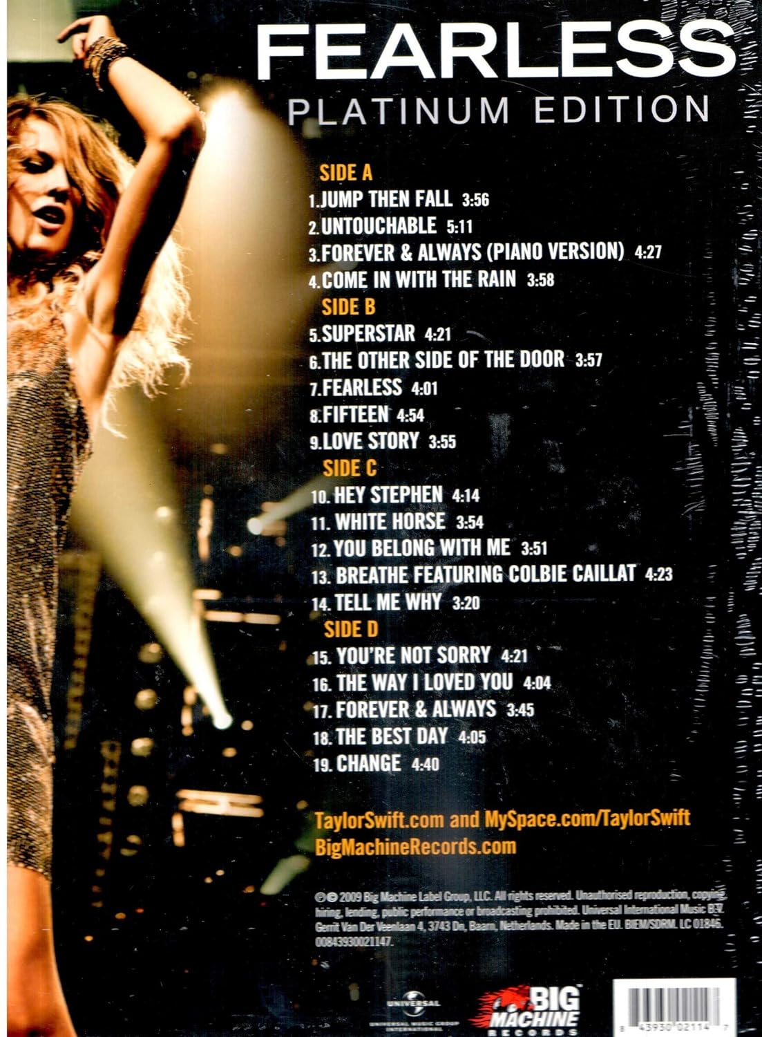 Taylor Swift-Fearless Platinum (NEW)