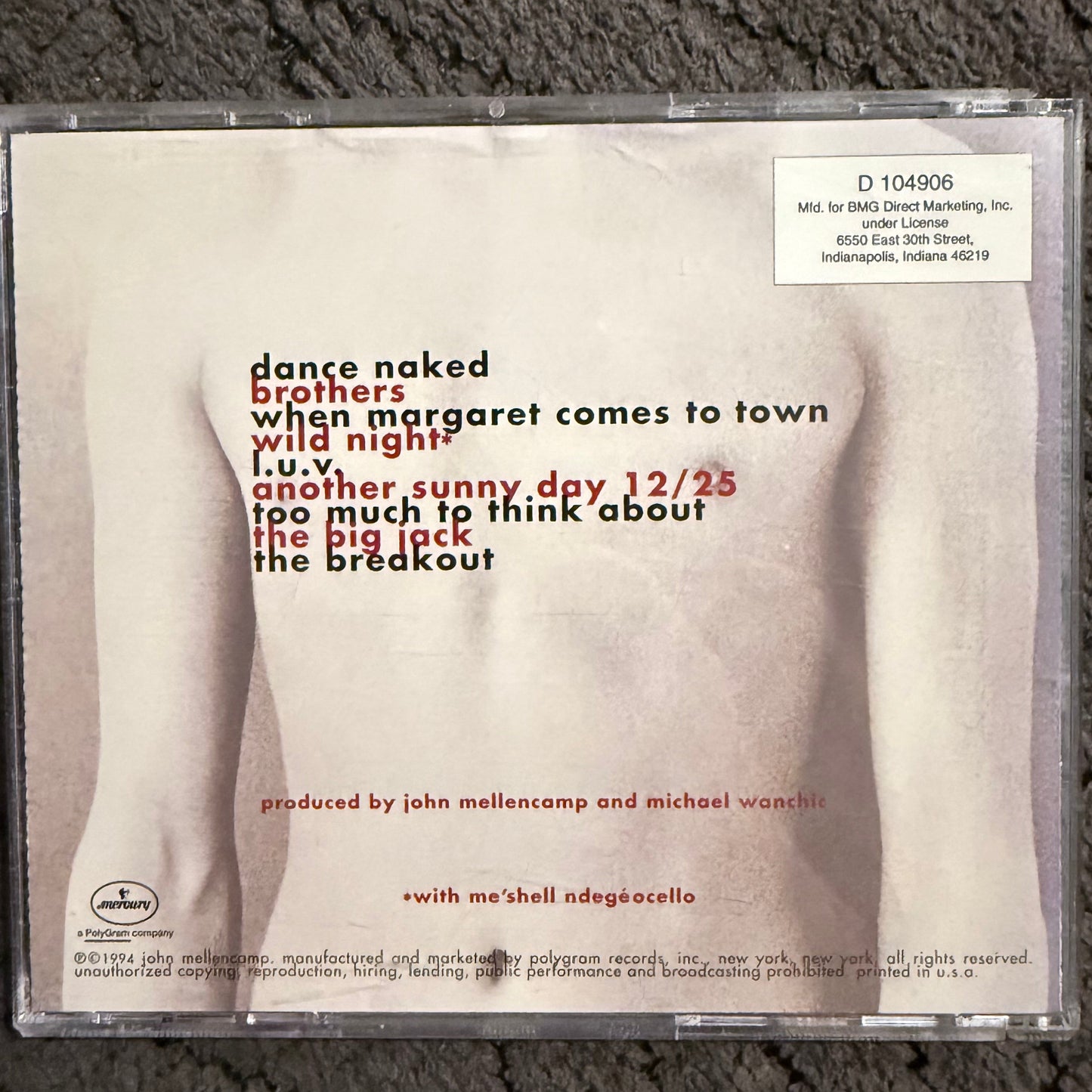 John Mellencamp-Dance Naked CD