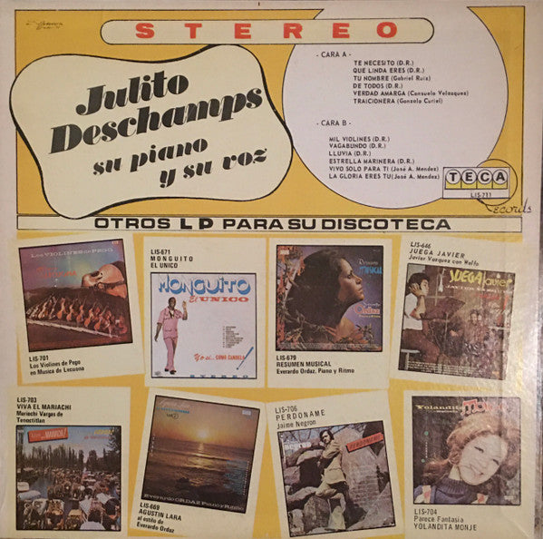 Julito Deschamps-Su Piano Y Su Voz (USED)