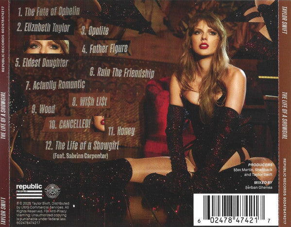 Taylor Swift-The Life Of A Showgirl CD
