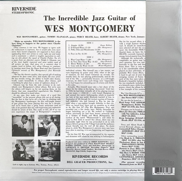 Wes Montgomery – The Incredible Jazz Guitar Of Wes Montgomery (USED)