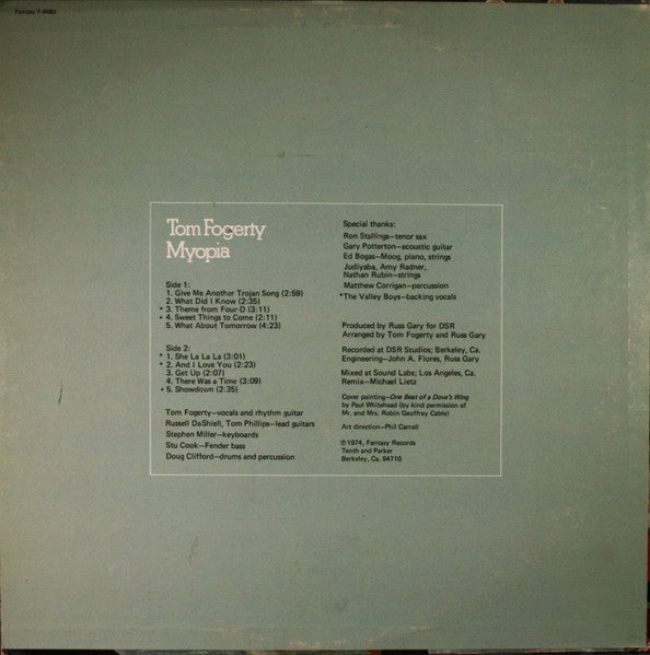 Tom Fogerty-Myopia (STILL SEALED!)