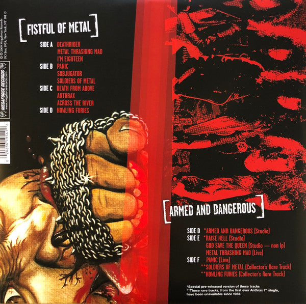 Anthrax – Fistful Of Metal / Armed And Dangerous (Clear with Red and Purple Splatter) (USED)