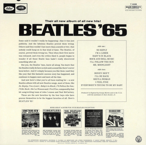 the Beatles-Beatles '65 (SEALED) (MONO Reissue)